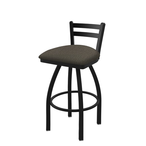 25" Low Back Swivel Counter Stool, Black Wrinkle, Graph Chalice Seat